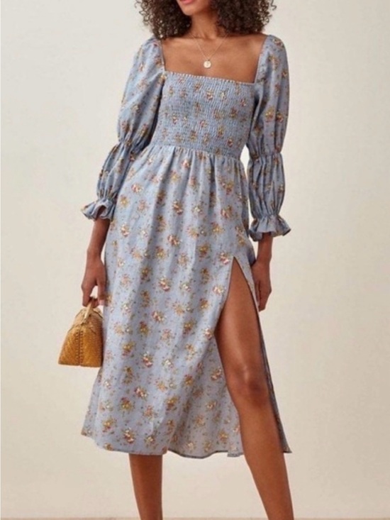 Reformation Dresses & Skirts - Reformation Hyland Linen Midi Dress M EUC
